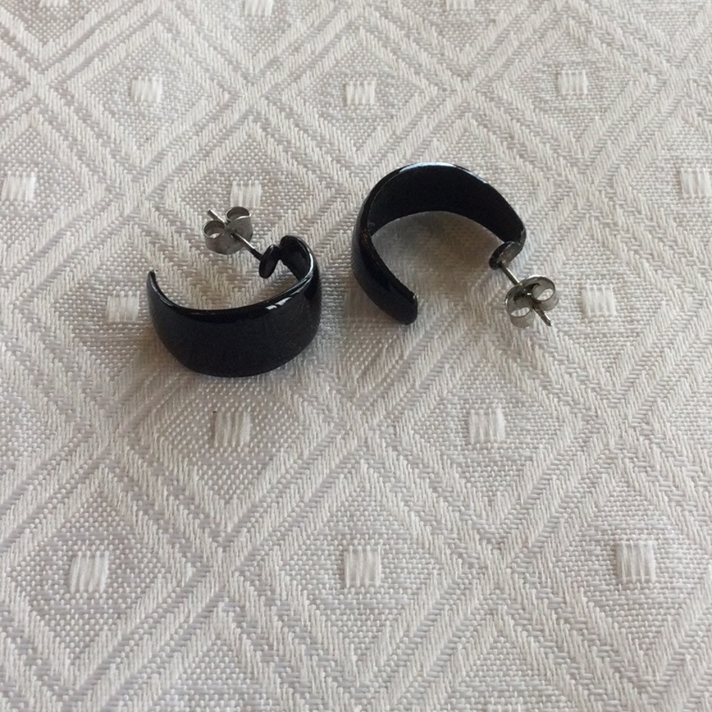 Willow Bay Black Hoop Earrings